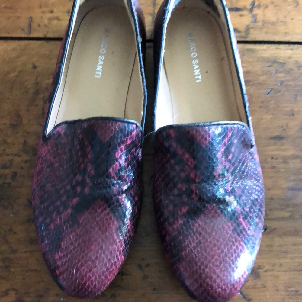 Pink Snake Skin flats